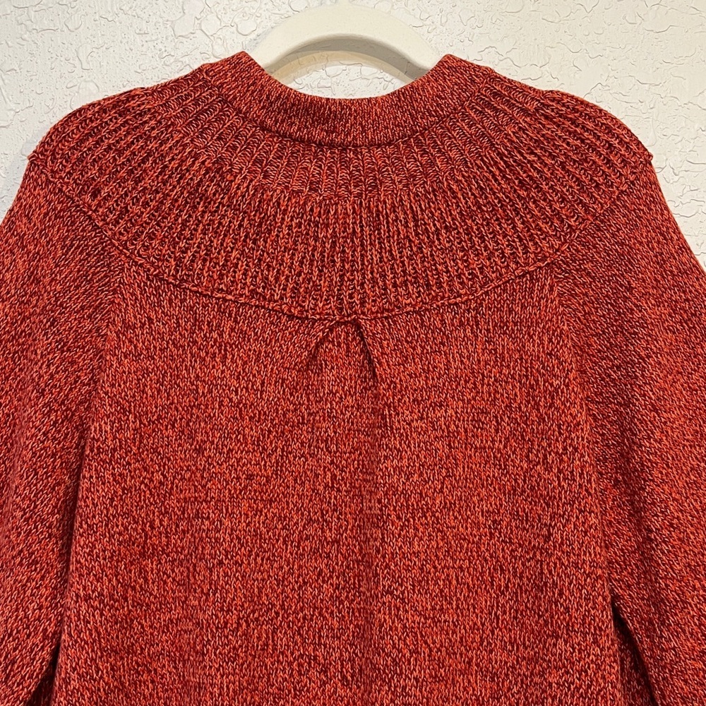 Hannah Rust Marled Knit Button Front Cardigan Sweater Large - Picture 5 of 11